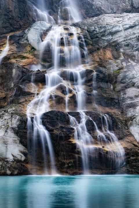 glacier waterfall